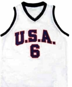 Lebron James #6 Team USA Basketball Jersey White