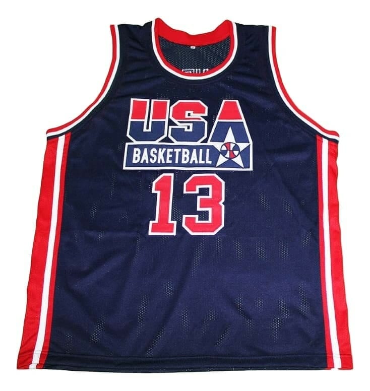 Shaquille O'Neal #13 Team USA Basketball Jersey Navy Blue 2 Shaquille O'Neal #13 Team USA Basketball Jersey Navy Blue