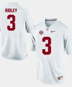 Alabama Crimson Tide #3 Calvin Ridley Jersey NCAA Football White
