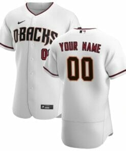 Arizona Diamondbacks Home Custom Name and Number Baseball Jersey White