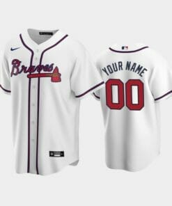 Atlanta Braves Home Custom Name Number Coolbase Baseball Jersey White