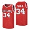 Maryland #34 Bias Movie Basketball Jersey Red 5 Maryland 34 Bias Movie Basketball Jersey Red