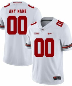 Ohio Custom Jersey Name and Number Football Big Patch White