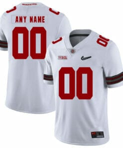 Custom Buckeyes Jersey Name and Number Football Diamond Patch White
