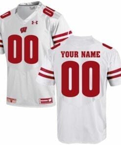 Wisconsin Badgers Football Jersey Custom White College