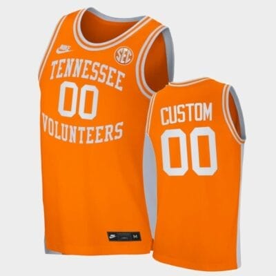Custom Tennessee Vols Jersey Name and Number College Basketball Orange Retro 6 Custom Tennessee Vols Jersey Name and Number College Basketball Orange Retro