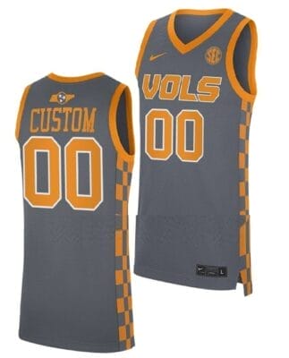 Custom Tennessee Vols Jersey Name and Number College Basketball Replica Grey 6 Custom Tennessee Vols Jersey Name and Number College Basketball Replica Grey