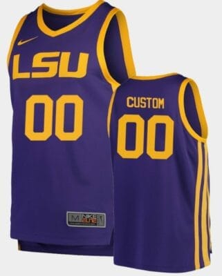 Custom LSU Tigers Jersey Name and Number College Basketball Replica Purple 6 Custom LSU Tigers Jersey Name and Number College Basketball Replica Purple