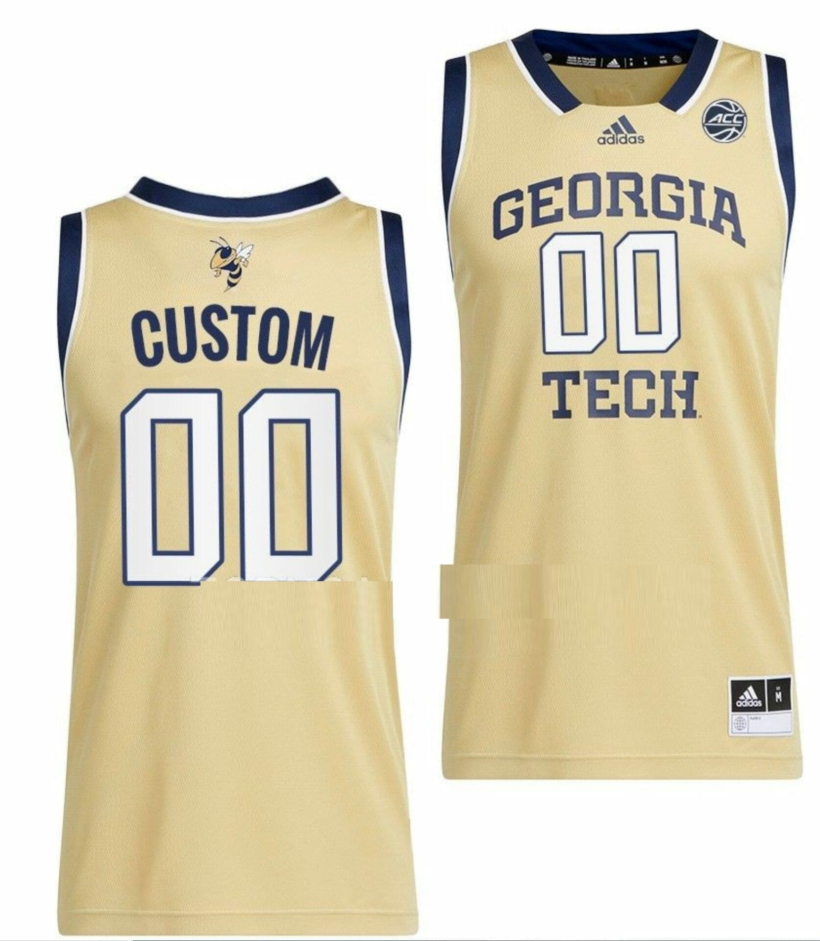 Custom Georgia Tech Yellow Jackets Jersey Name and Number College Basketball Gold Away 1 Custom Georgia Tech Yellow Jackets Jersey Name and Number College Basketball Gold Away