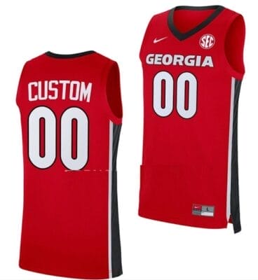 Custom Georgia Bulldogs Jersey Name And Number College Basketball SEC Patch Red 6 Custom Georgia Bulldogs Jersey Name And Number College Basketball SEC Patch Red
