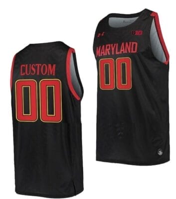 Custom Maryland Terrapins Jersey Name and Number NCAA College Basketball Black 6 Custom Maryland Terrapins Jersey Name and Number NCAA College Basketball Black