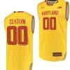 Custom Maryland Terrapins Jersey Name and Number NCAA College Basketball Gold 3 Custom Maryland Terrapins Jersey Name and Number NCAA College Basketball Gold
