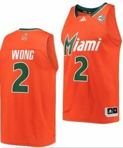 Isaiah Wong Jersey Miami Hurricanes College Basketball Reverse Retro Orange #2