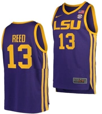 Jalen Reed Jersey LSU Tigers College Basketball Purple #13 8 Jalen Reed Jersey LSU Tigers College Basketball Purple #13
