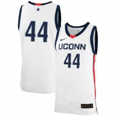 Andre Jackson Jr Jersey UConn Huskies College Basketball No Name White #44 12 Andre Jackson Jr Jersey UConn Huskies College Basketball No Name White #44