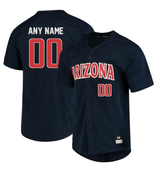 Custom Arizona Wildcats Jersey Name and Number Baseball NCAA College Navy 1 Custom Arizona Wildcats Baseball Jersey Name and Number NCAA College Navy