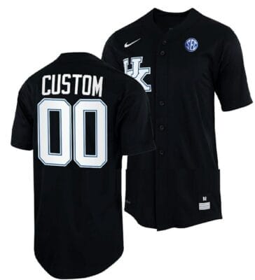 Custom Kentucky Wildcats Baseball Jersey Name and Number NCAA College Black 6 Custom Kentucky Wildcats Baseball Jersey Name and Number NCAA College Black