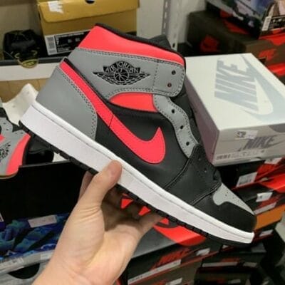 Air Jordan 1 Mid Black Grey Pink 14 Air Jordan 1 Mid Black Grey Pink