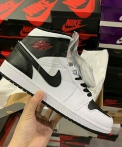 Air Jordan 1 Mid Black And White Reverse