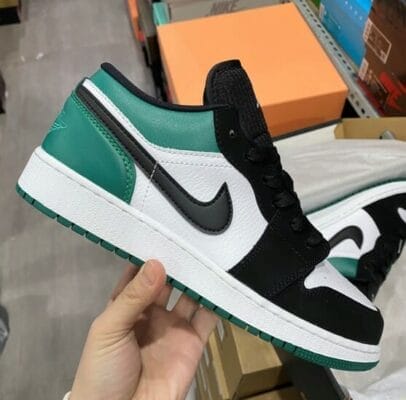 Air Jordan 1 Low Black Green Toe 14 Air Jordan 1 Low Black Green Toe