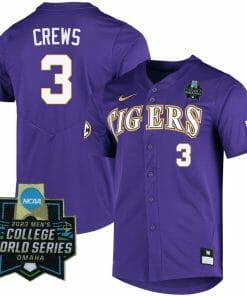 Dylan Crews Jersey 2023 World Series LSU Tigers Baseball NCAA College Purple Alumni #3