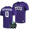 NCAA 2023 College World Series Tre Richardson Jersey TCU Horned Frogs Baseball Purple #0 5 NCAA 2023 College World Series Tre Richardson Jersey TCU Horned Frogs Baseball Purple #0