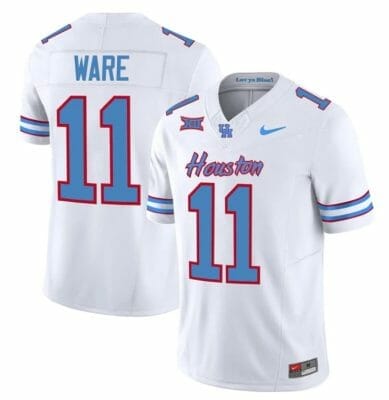 Houston Cougars Oilers Andre Ware Jersey #11 Inspired Vapor College Football 2023 All Stitched White 8 Houston Cougars Oilers Andre Ware Jersey #11 Inspired Vapor College Football 2023 All Stitched White