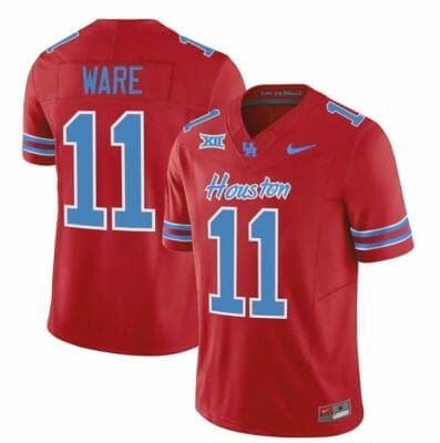 Houston Cougars Oilers Andre Ware Jersey #11 Inspired Vapor College Football 2023 All Stitched Red 8 Houston Cougars Oilers Andre Ware Jersey #11 Inspired Vapor College Football 2023 All Stitched Red
