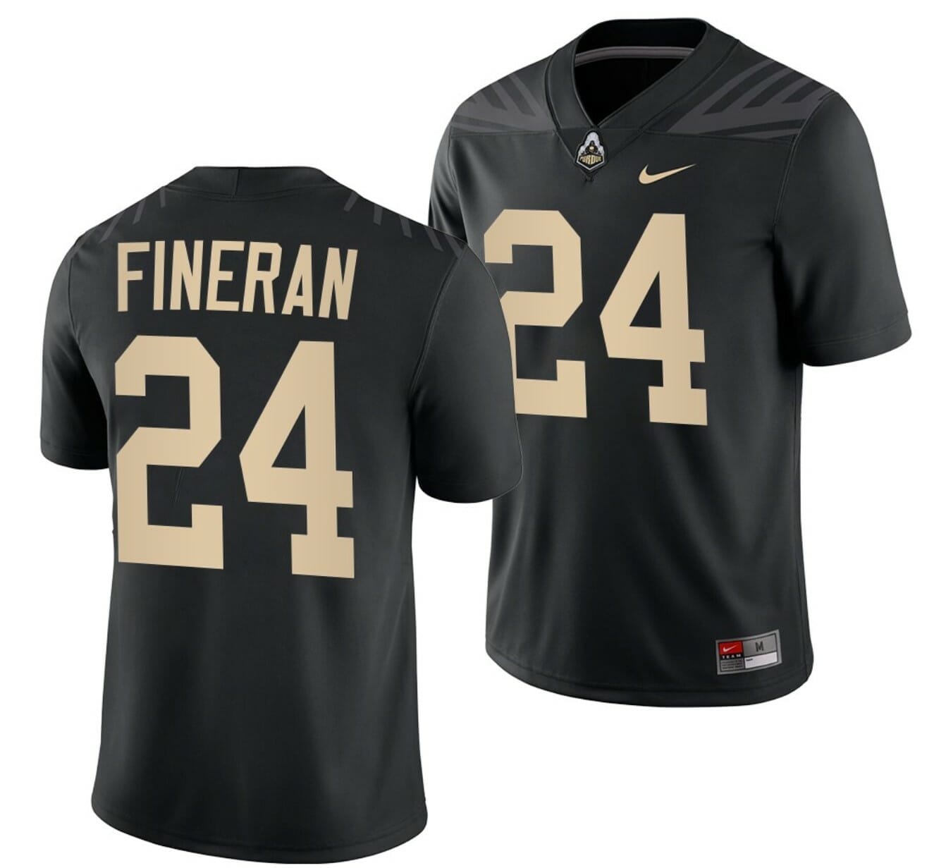 Purdue Boilermakers Mitchell Fineran Jersey #24 College Football Black 1 Purdue Boilermakers Mitchell Fineran Jersey #24 College Football Black