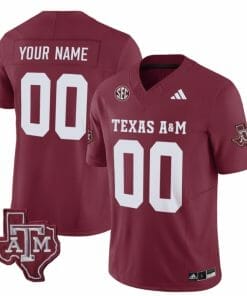 Custom Texas A&M Aggies Jersey Name and Number Vapor Limited College Football Stitched Maroon