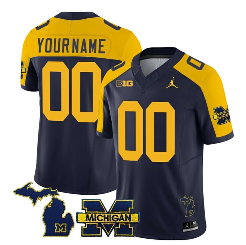 Custom Michigan Wolverines Jersey Special Name and Number College Football 2023 Stitched Navy Alternate 1 Custom Michigan Wolverines Jersey Special Name and Number College Football 2023 Stitched Navy Alternate