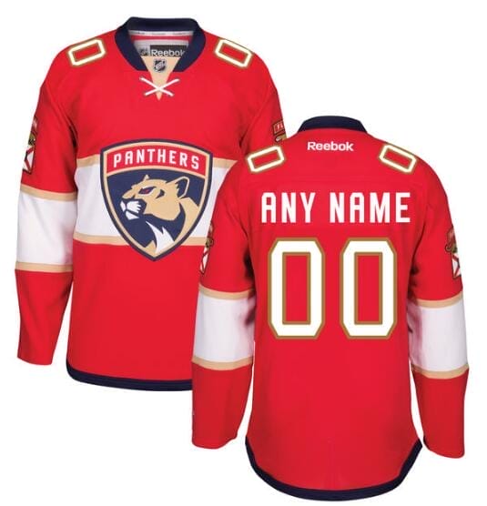 Custom Florida Panthers Jersey Name And Number Red Reebok Home Premier 1 Custom Florida Panthers Jersey Name And Number Red Reebok Home Premier