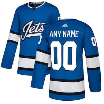Custom Winnipeg Jets Jersey Name And Number Blue Alternate 8 Custom Winnipeg Jets Jersey Name And Number Blue Alternate