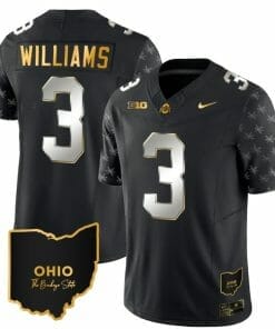 Ohio State Buckeyes Miyan Williams Jersey #3 College Football Stitched Alternate Black Limited