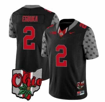 Ohio State Buckeyes Emeka Egbuka Jersey #2 College Football Stitched Alternate 2023 Black