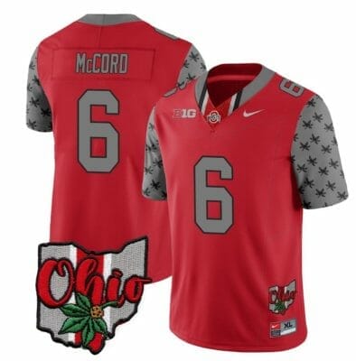 Ohio State Buckeyes Kyle Mccord Jersey #6 College Football Stitched Alternate 2023 Red 8 Ohio State Buckeyes Kyle Mccord Jersey #6 College Football Stitched Alternate 2023 Red