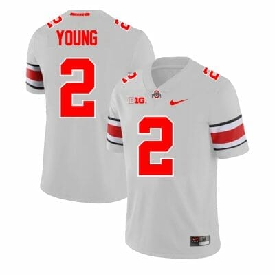 Ohio State Buckeyes Chase Young Jersey #2 College Football Game Gray 10 Ohio State Buckeyes Chase Young Jersey #2 College Football Game Gray