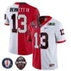 Stetson Bennett Jersey #13 Georgia Bulldogs Football 2023 Champions and Vince Dooley Patch Split Red White 5 Stetson Bennett Jersey #13 Georgia Bulldogs Football 2023 Champions and Vince Dooley Patch Split Red White