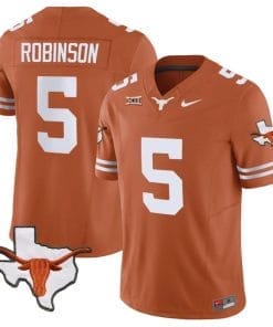 Bijan Robinson Jersey #5 Texas Longhorn Vapor Limited College Football Texas Orange