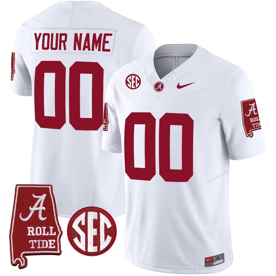 Custom Alabama Crimson Tide Jersey Name and Number Vapor Limited Football Alabama Map White 1 Custom Alabama Crimson Tide Jersey Name and Number Vapor Limited Football Alabama Map White
