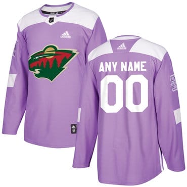 Custom Minnesota Wild Jersey Name And Number Purple Pink Hockey Fights Cancer Practice 8 Custom Minnesota Wild Jersey Name And Number Purple Pink Hockey Fights Cancer Practice