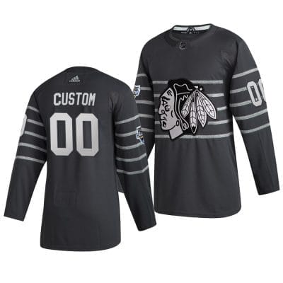 Custom NHL All-Star Jersey Name And Number 2020 Gray Game Chicago Blackhawks 8 Custom NHL All-Star Jersey Name And Number 2020 Gray Game Chicago Blackhawks