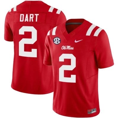 Jaxson Dart Jersey #2 Ole Miss Rebels Football Vapor Limited All Stitched Red 10 Jaxson Dart Jersey #2 Ole Miss Rebels Football Vapor Limited All Stitched Red