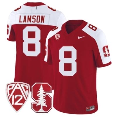 Justin Lamson Jersey #8 Standford Cardinal Jersey Vapor Limited College Football Crimson Alternate 8 Justin Lamson Jersey #8 Standford Cardinal Jersey Vapor Limited College Football Crimson Alternate
