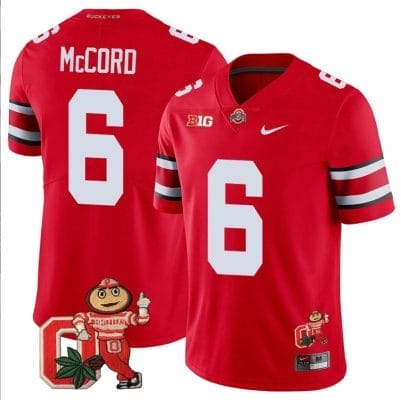 Kyle Mccord Jersey #6 Ohio State Buckeyes Mascot Patch College Football Scarlet 8 Kyle Mccord Jersey #6 Ohio State Buckeyes Mascot Patch College Football Scarlet