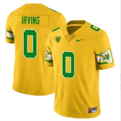Mar'Keise Irving Jersey #0 Oregon Ducks ‘Mighty Oregon’ Throwback Football Uniforms Yellow 10 Mar'Keise Irving Jersey #0 Oregon Ducks ‘Mighty Oregon’ Throwback Football Uniforms Yellow