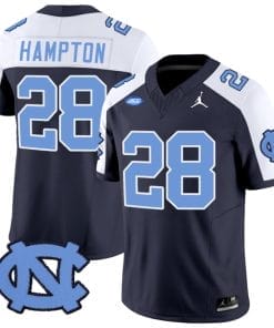 Omarion Hampton Jersey #28 North Carolina Tar Heels Vapor Limited College Football Navy Alternate
