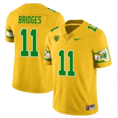 Trikweze Bridges Jersey #11 Oregon Ducks ‘Mighty Oregon’ Throwback Football Uniforms Yellow 10 Trikweze Bridges Jersey #11 Oregon Ducks ‘Mighty Oregon’ Throwback Football Uniforms Yellow