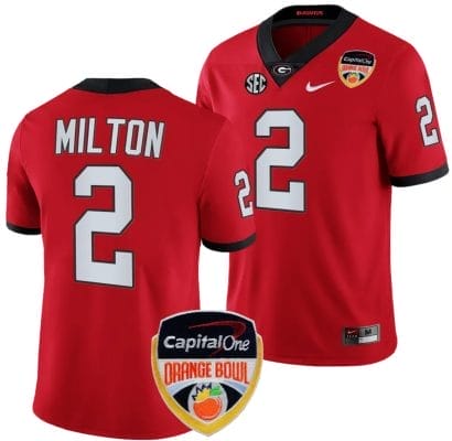 Kendall Milton Jersey #2 Georgia Bulldogs Orange Bowl Patch 2023 College Football Red 8 Kendall Milton Jersey #2 Georgia Bulldogs Orange Bowl Patch 2023 College Football Red