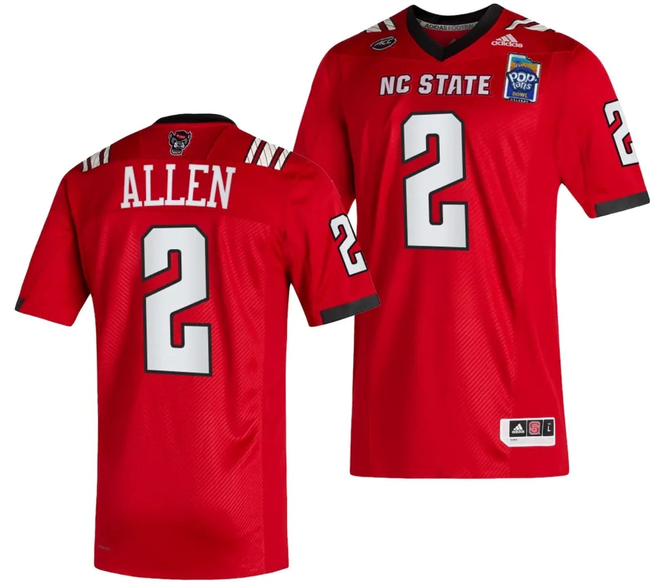 Michael Allen Jersey #2 NC State Wolfpack 2023 Pop-Tarts Bowl Football Red 1 Michael Allen Jersey #2 NC State Wolfpack 2023 Pop-Tarts Bowl Football Red
